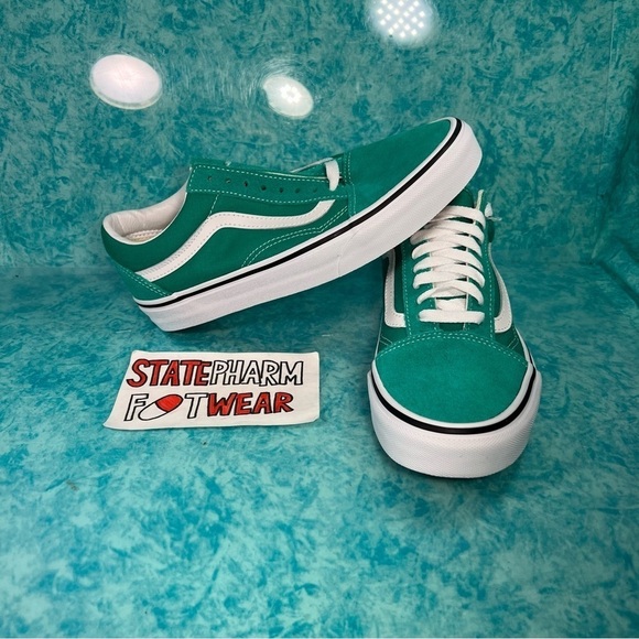Vans Old Skool Pepper Green Women’s  Low Top Shoes Sneakers Size - Picture 1 of 5